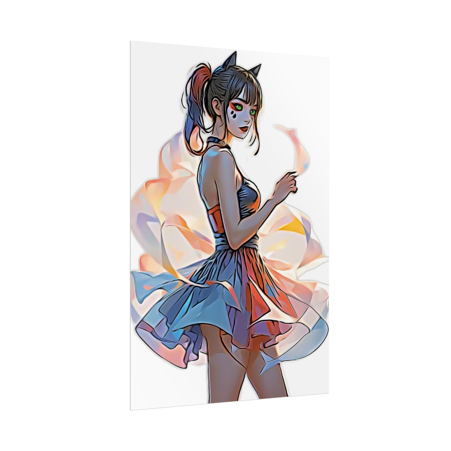 ✨Moonlit Grace: Anime Catgirl Aura for Casual Wear, Posters, Mugs and much more - Vibrant Art Print, Aesthetic Wall Decor, Stylish Home Decor, Unique Gift, Anime Inspired Art, Perfect for Any Room