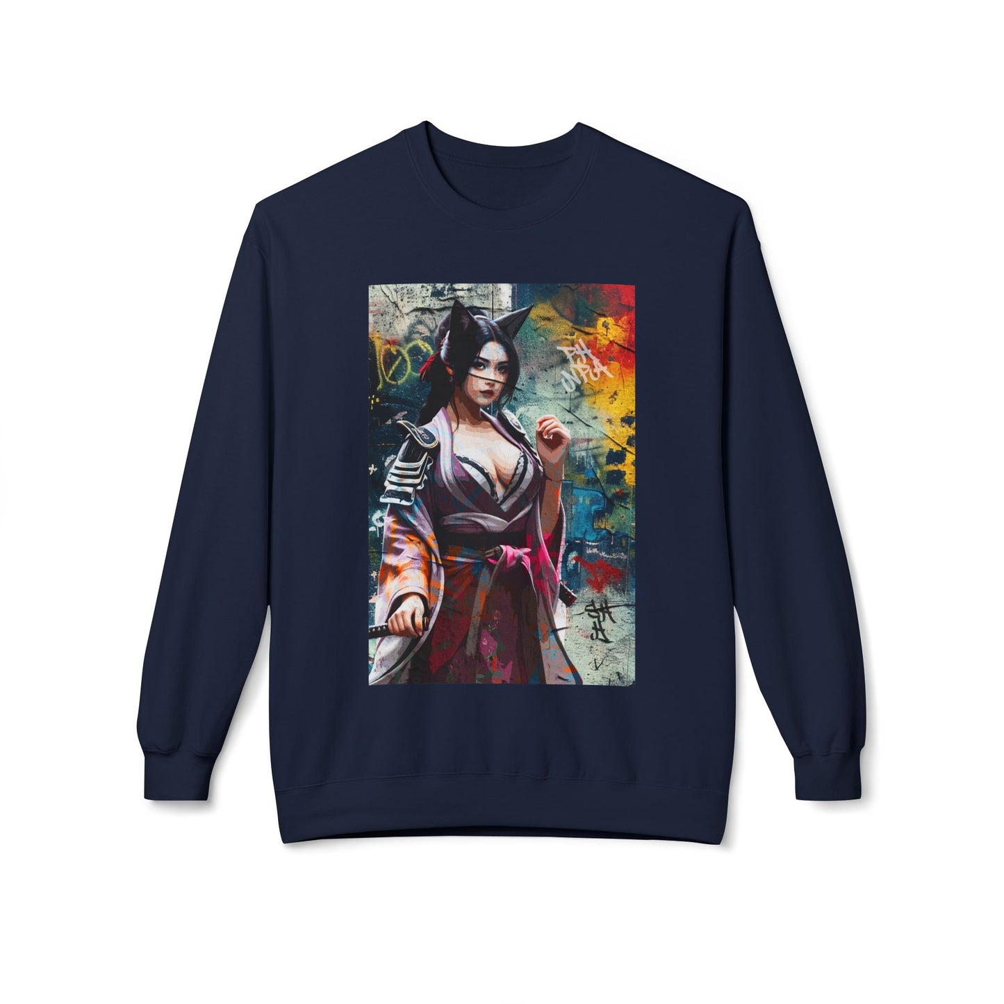 Graffiti Warrior Cat Women Sweatshirt
