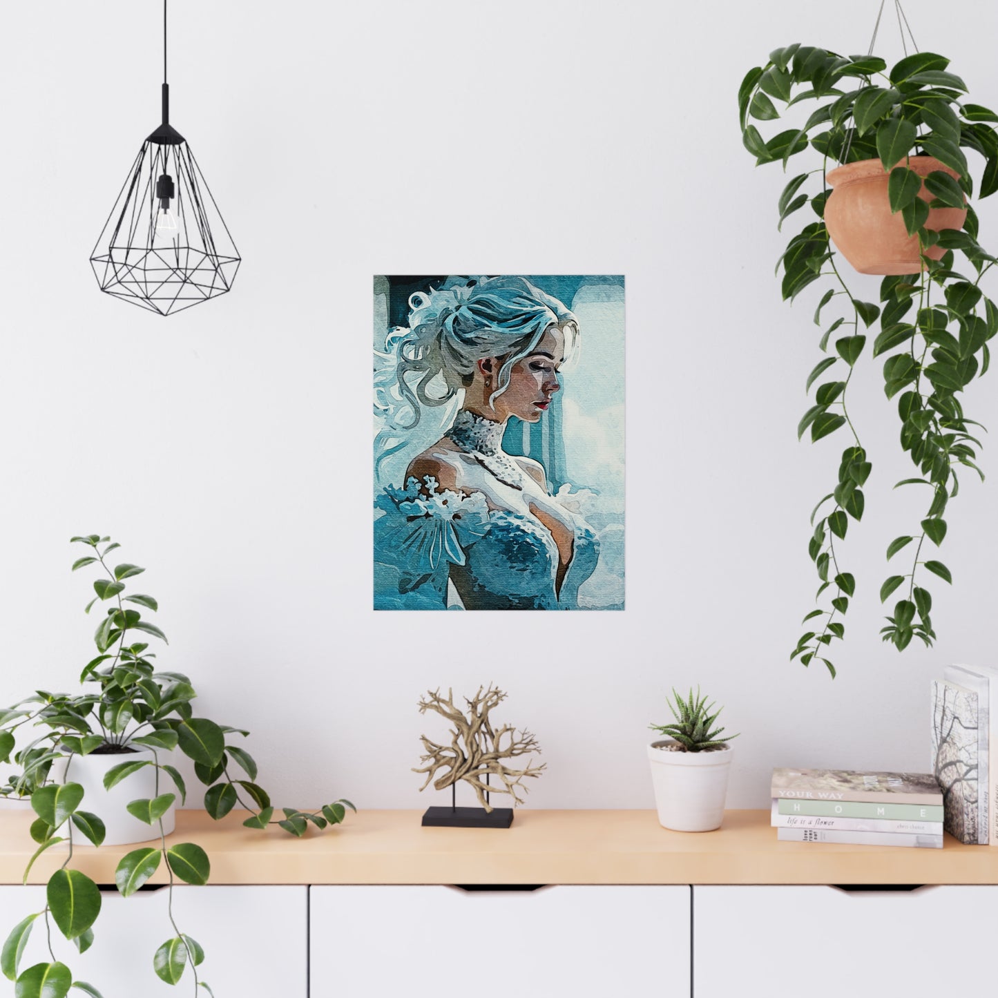 Radiant Empowerment – Elegance That Commands Light ⚡👑 - Elegant Matte Poster Art Print, Home Decor, Wall Art, Gift for Her, Modern Decor, Bedroom Aesthetic