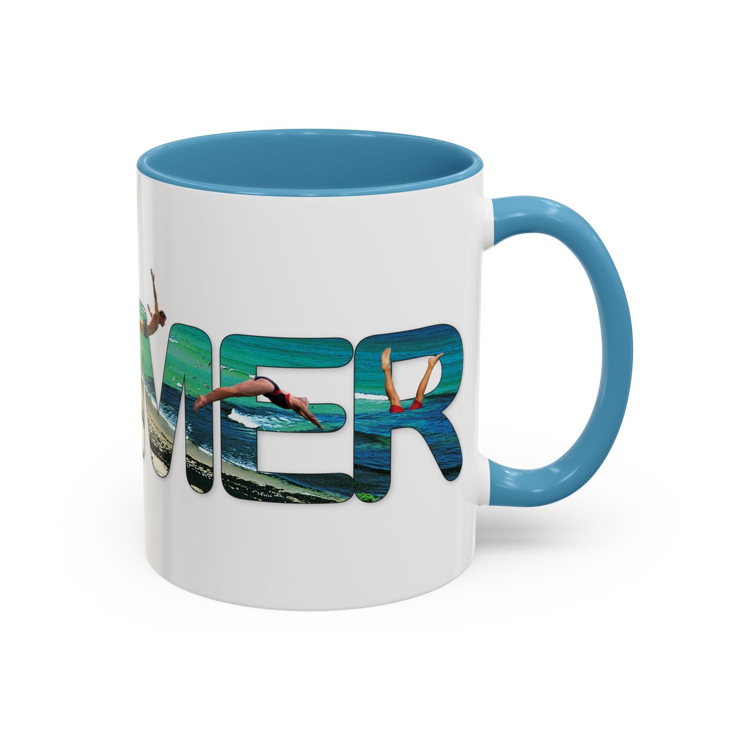 Summer Vibes Accent Coffee Mug - 11oz & 15oz - Perfect for Beach Lovers