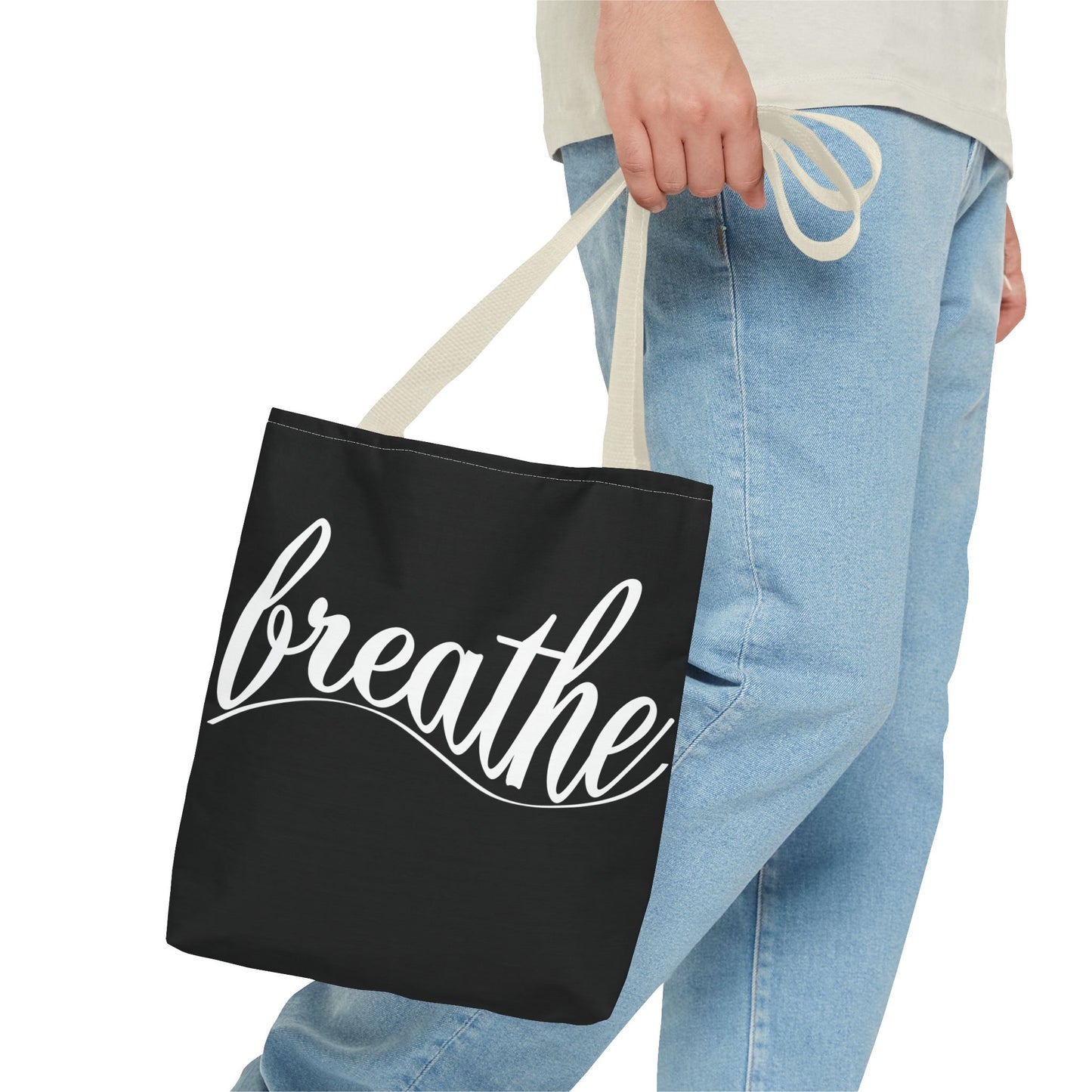 Inspirational 'Breathe' Tote Bag - Motivational Everyday Carry