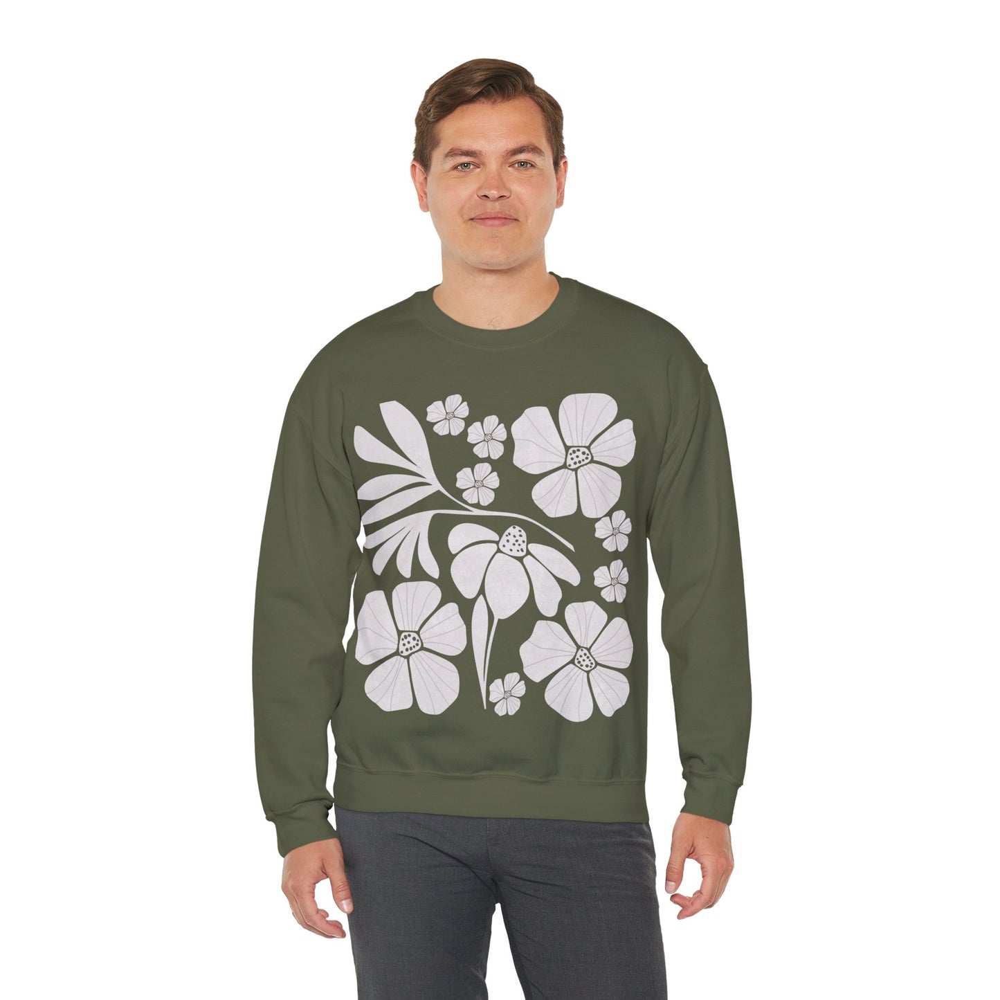 Boho Flower Crewneck Sweatshirt