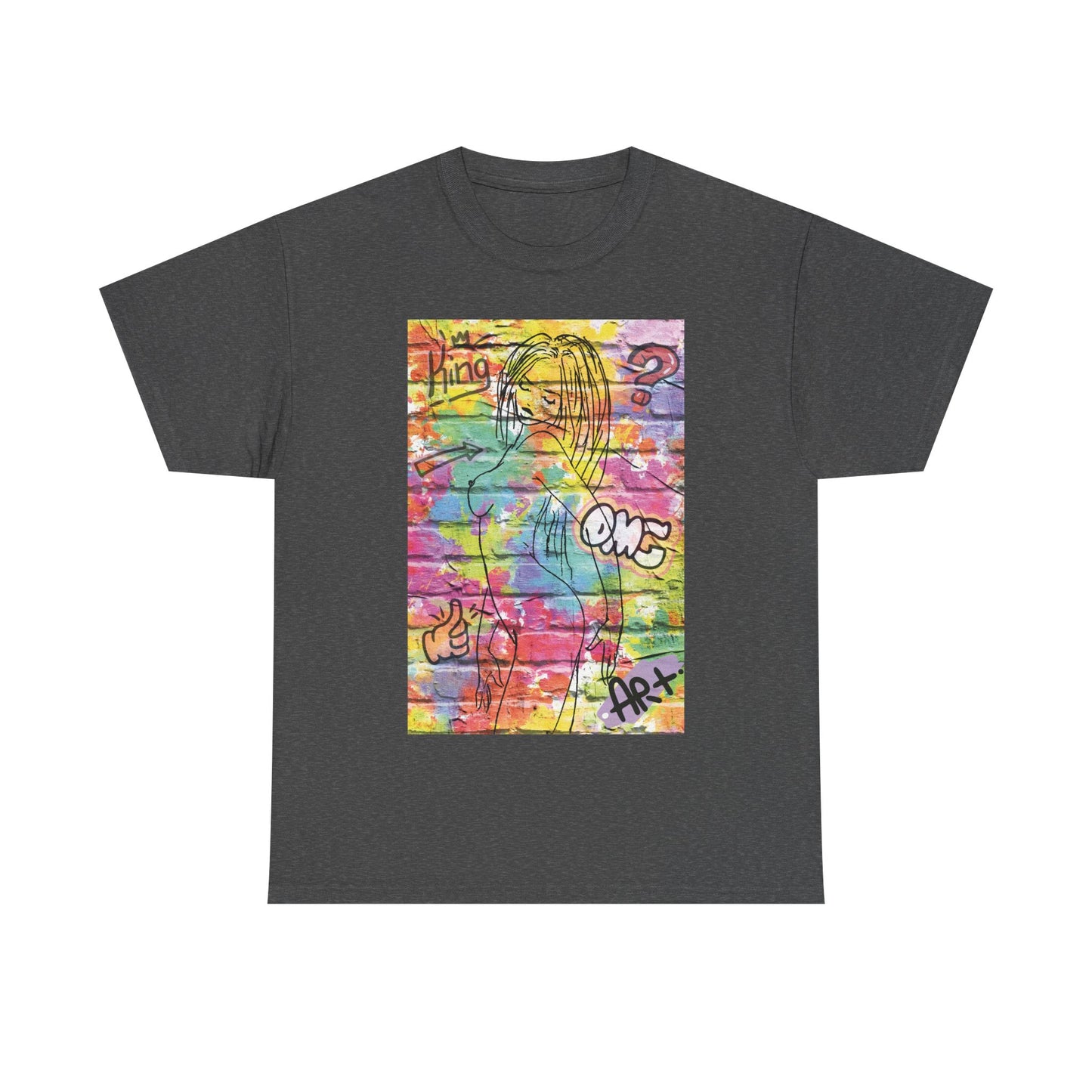 Vibrant Graffiti Muse – Bold Pop Art of Color, Confidence, and Free-Spirited Urban Expression - Colorful Artistic Unisex Tee, Vibrant Cotton T-Shirt for Art Lovers, Unique Casual Wear, Gift for Friends, Summer Fashion