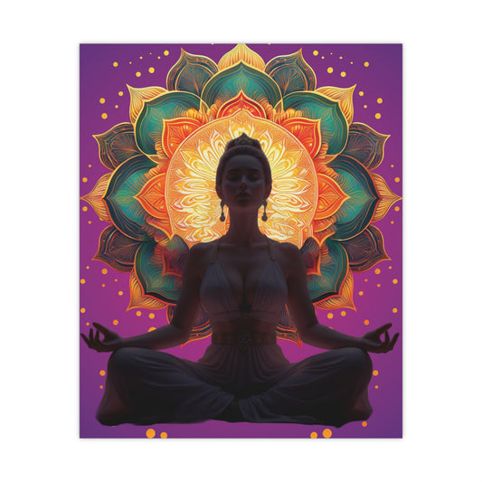 Meditation Wall Art, Spiritual Poster, Yoga Decor, Mindfulness Gift, Home Decor, Bohemian Artwork