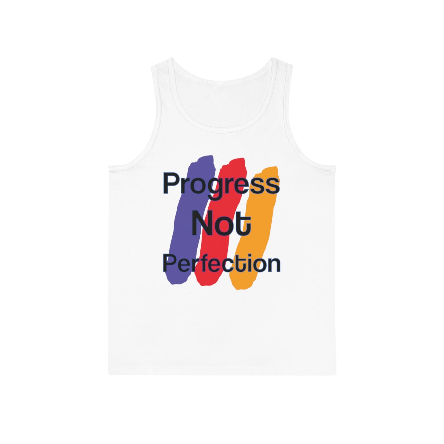 Wear the Win – Progress Is the Real Power 🌟🎨 - Unisex Motivational Tank Top - Progress Not Perfection, Workout Shirt, Gym Apparel, Casual Wear, Gift for Fitness Enthusiasts