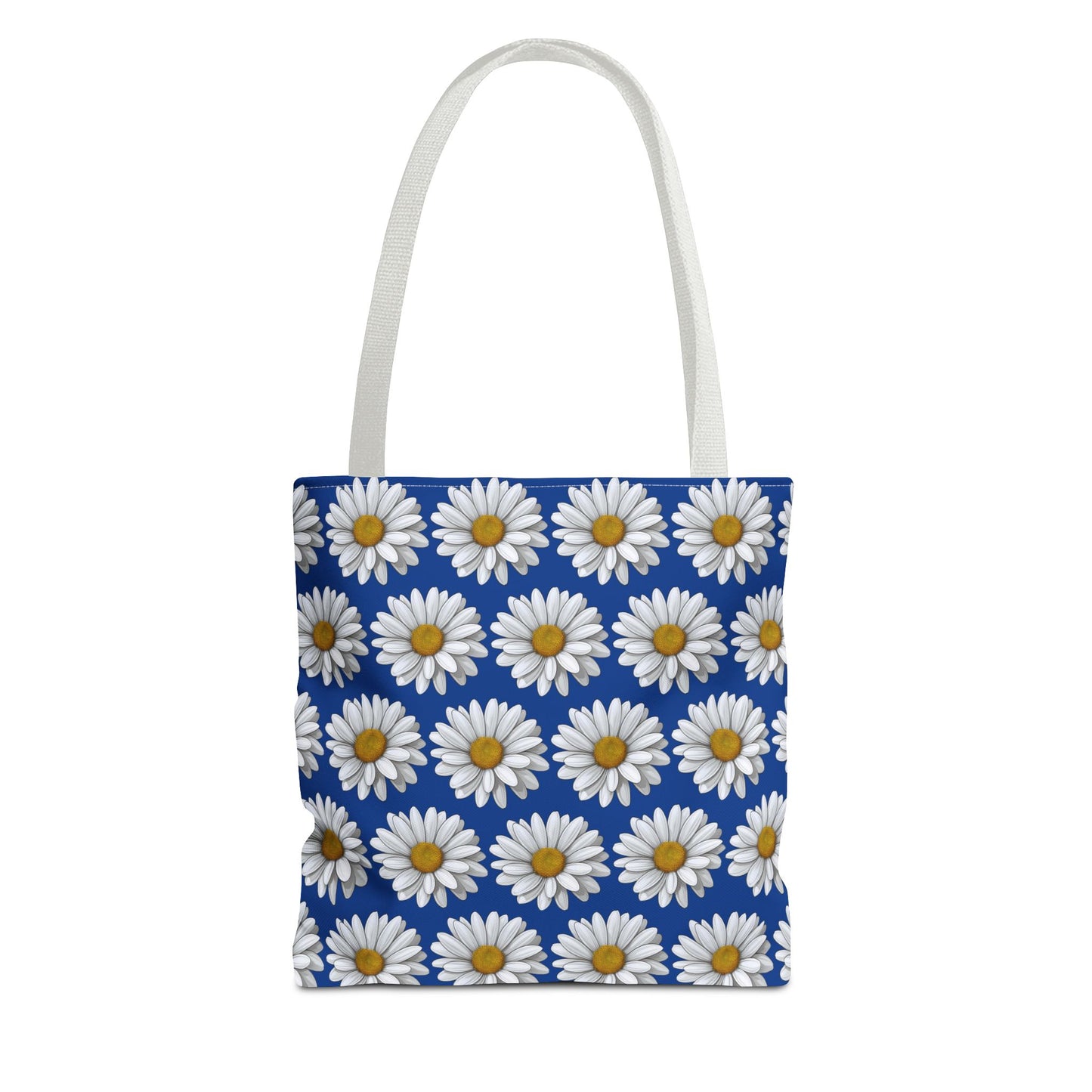 Daisy Tote Bag - White Floral Pattern Summer Fashion Accessory