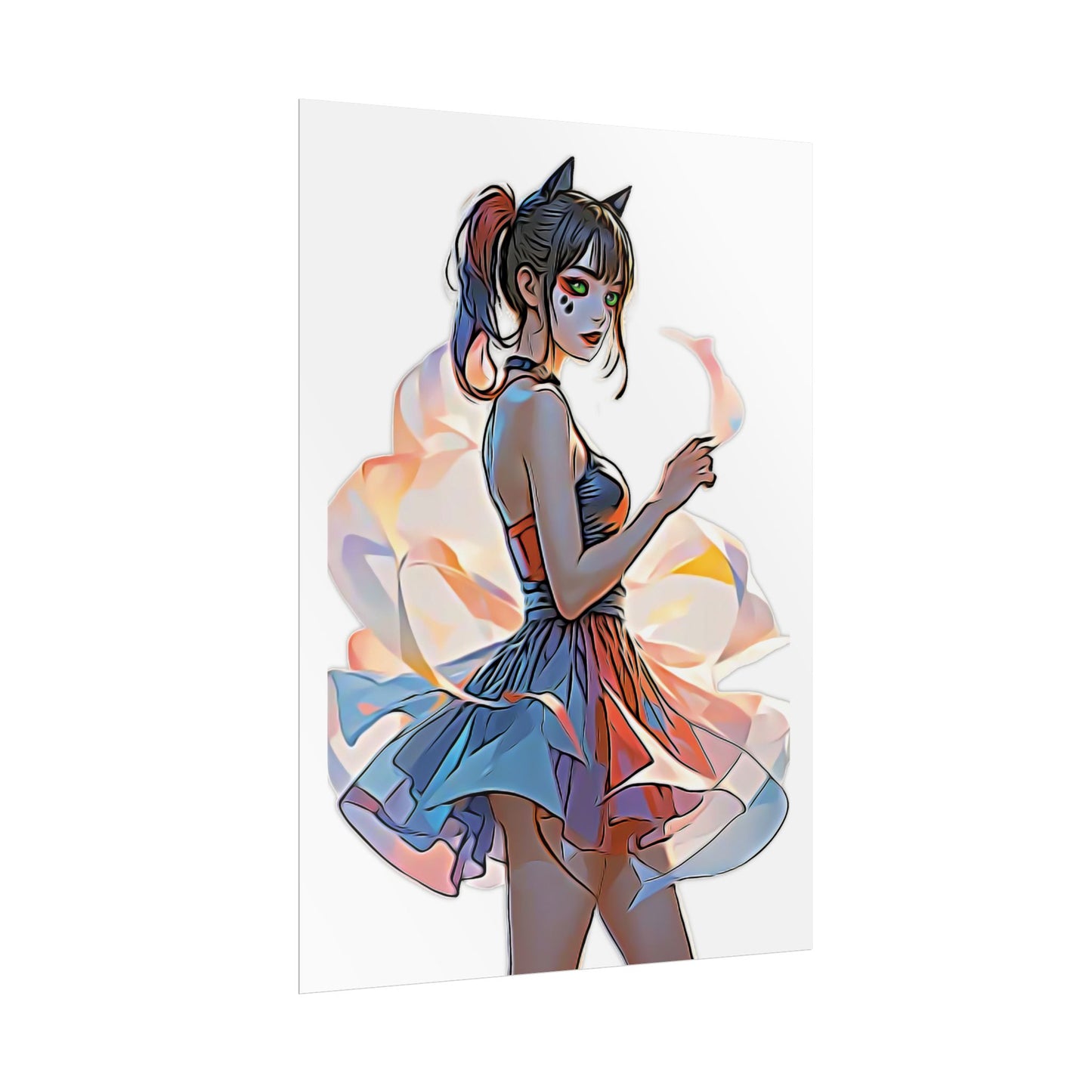✨Moonlit Grace: Anime Catgirl Aura for Casual Wear, Posters, Mugs and much more - Vibrant Art Print, Aesthetic Wall Decor, Stylish Home Decor, Unique Gift, Anime Inspired Art, Perfect for Any Room