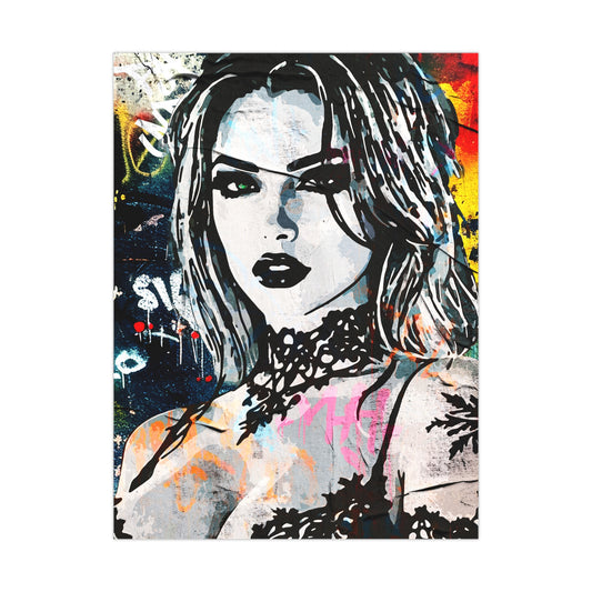 Urban Empress: Ignite Bold Confidence with Vibrant Street Art Elegance - Vibrant Matte Wall Art Posters, Urban Decor, Contemporary Home Design, Unique Gift for Art Lovers, Modern Wall Decor