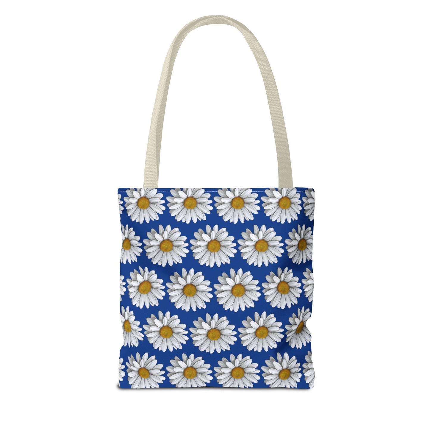 Daisy Tote Bag - White Floral Pattern Summer Fashion Accessory