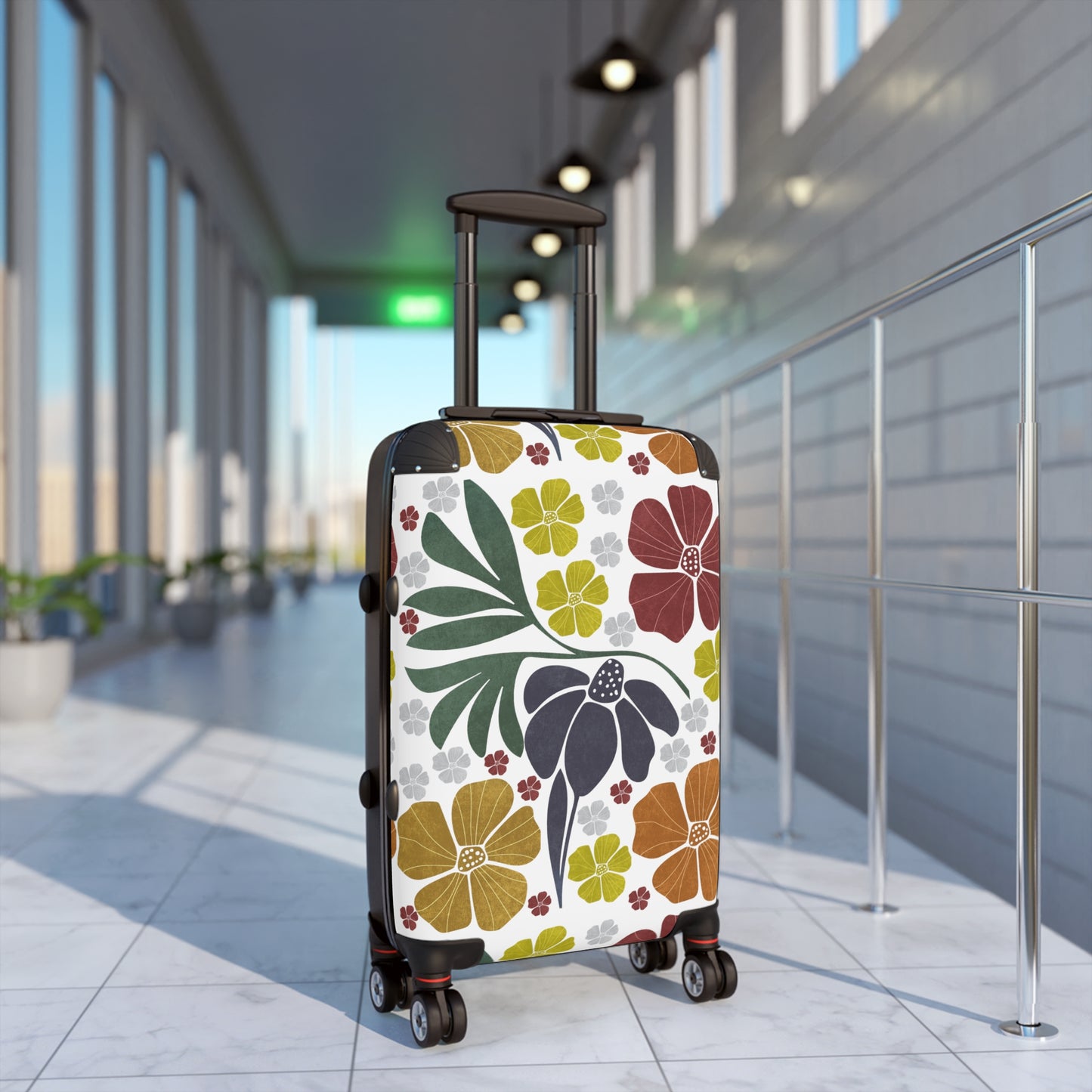 Suitcase Boho Floral Design Travel Bag