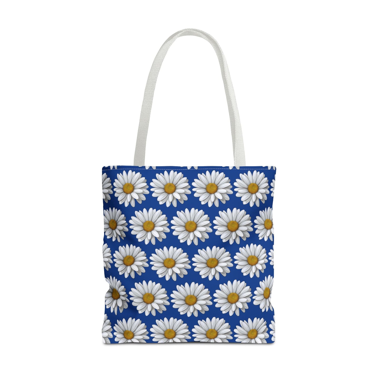 Daisy Tote Bag - White Floral Pattern Summer Fashion Accessory