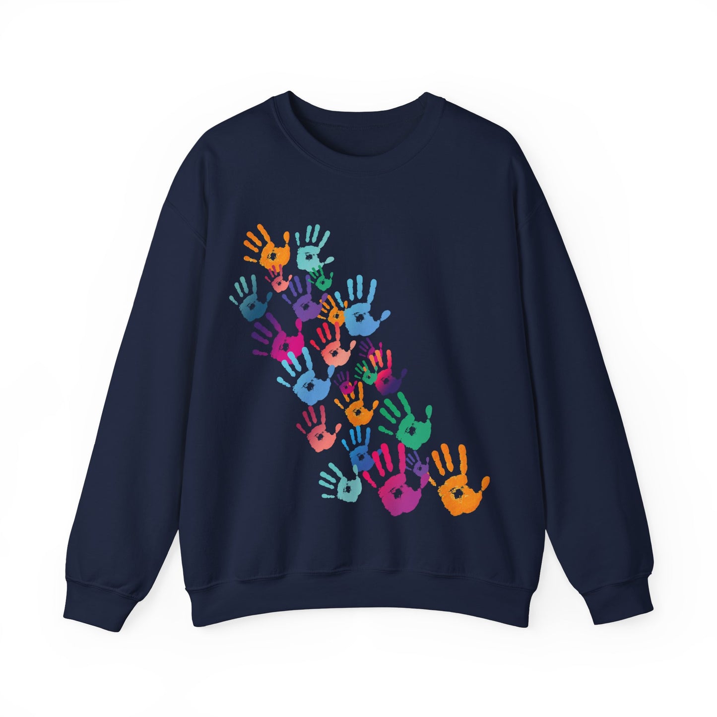 Colorful Handprints Unisex Heavy Blend™ Crewneck Sweatshirt