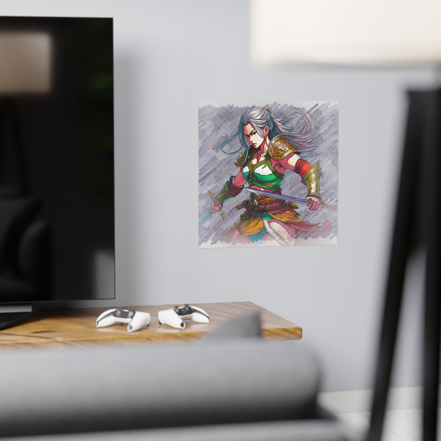 Anime Warrior Art Matte Paper Poster - Inspirational Home Decor