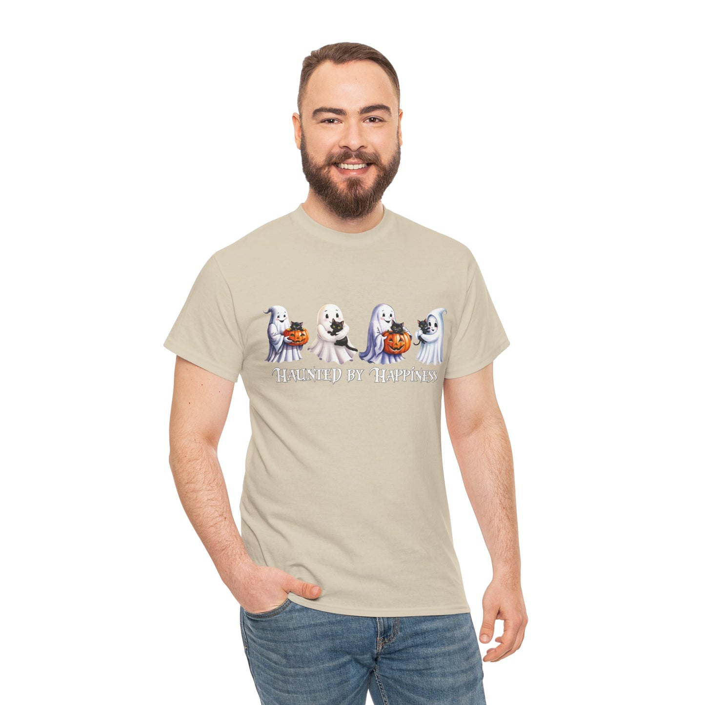 👻 Haunted by Happiness: Ghosts of Joy and Candy - Halloween Ghosts Unisex Heavy Cotton Tee, Spooky Shirt, Fall Fashion, Halloween Costume, Cat Lovers Gift, Trick or Treat T-shirt, Cute [...]
