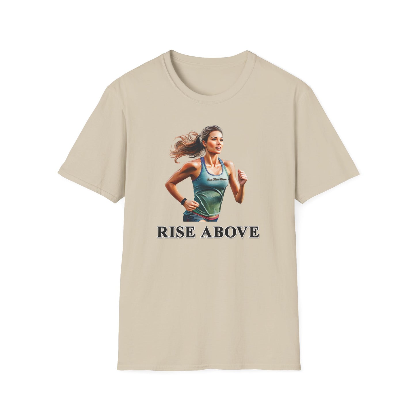 'Rise Above' Inspirational Unisex Softstyle T-Shirt