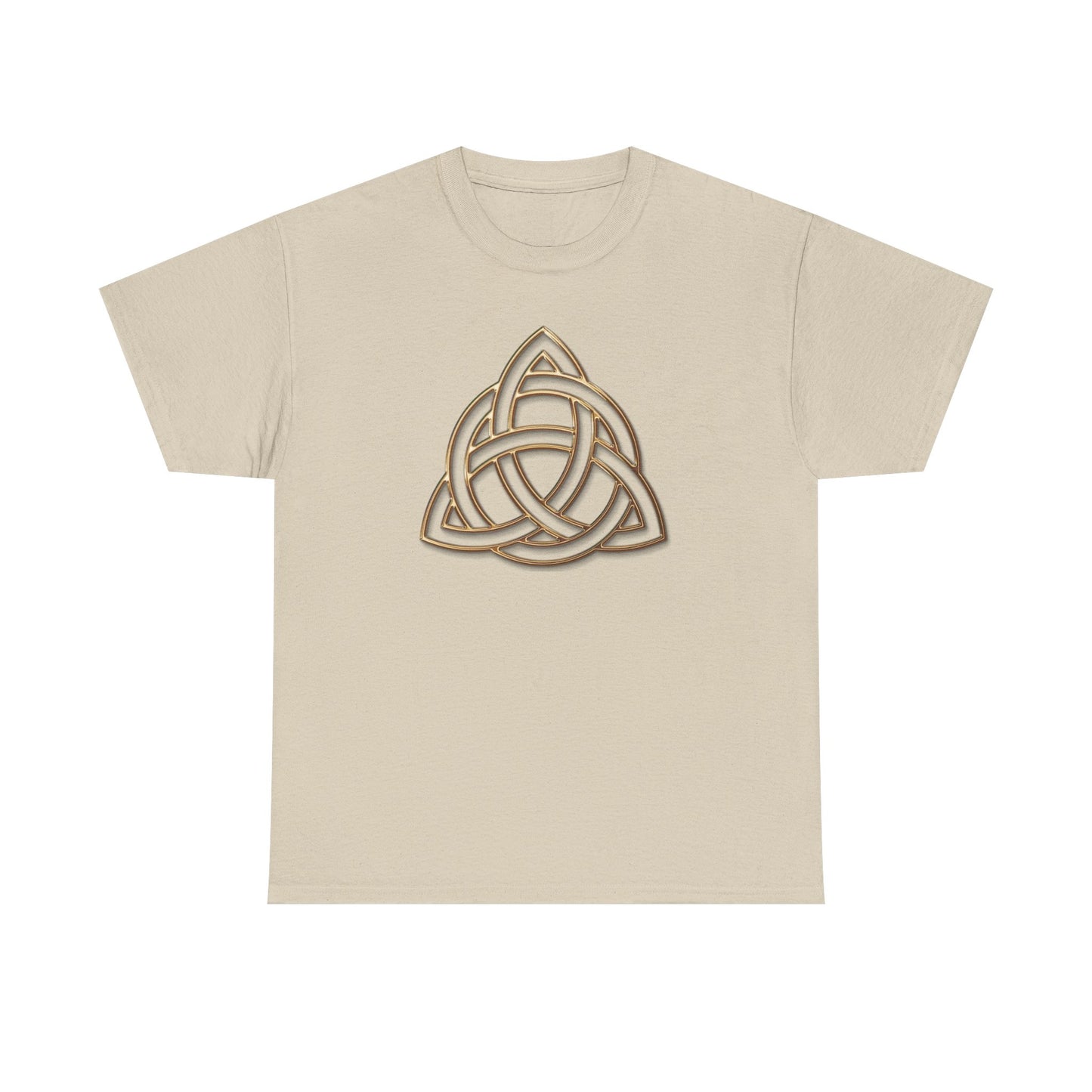 Triquetra, Celtic Trinity Knot, [Large Symbol] Unisex Heavy Cotton Tee - Soft & Durable T-Shirt for Everyday Wear