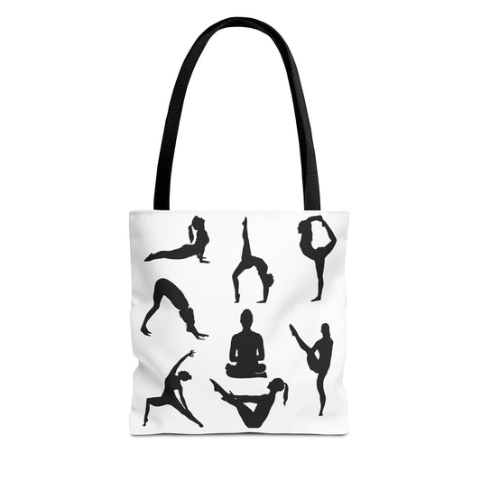 Yoga Tote Bag featuring YOGA Poses