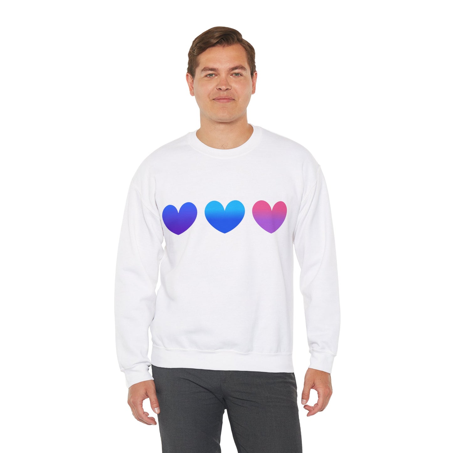 Love Heart Design Unisex Sweatshirt for Valentines Day